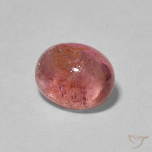 Tourmaline Rose framboise naturelle ovale, 2.39 ct, Transparent