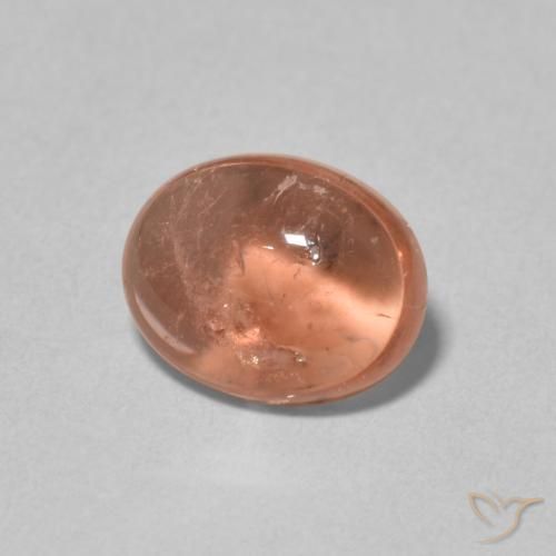 Tourmaline Rose orangé naturelle ovale, 1.89 ct, Transparent