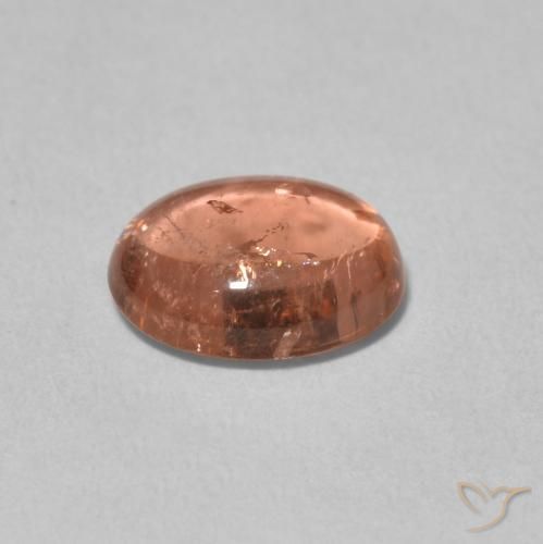 Tourmaline Rose orangé naturelle ovale, 1.89 ct, Transparent