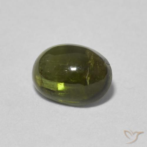 Tourmaline Vert foncé naturelle ovale, 1.37 ct, Transparent