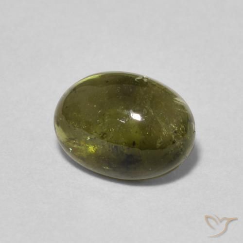 Tourmaline Vert foncé naturelle ovale, 1.48 ct, Transparent