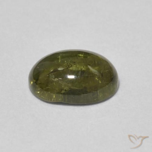 Tourmaline Vert foncé naturelle ovale, 1.48 ct, Transparent