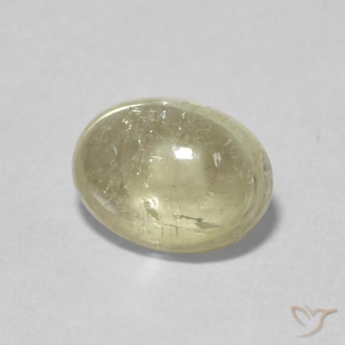 Tourmaline Jaune pâle naturelle ovale, 1.62 ct, Transparent