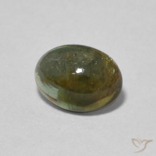 Tourmaline Vert foncé naturelle ovale, 1.22 ct, Transparent