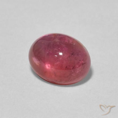 Tourmaline Rouge foncé naturelle ovale, 1.33 ct, Transparent