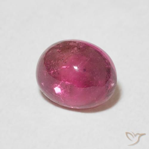 Tourmaline Violet rougeâtre naturelle ovale, 0.79 ct, Transparent