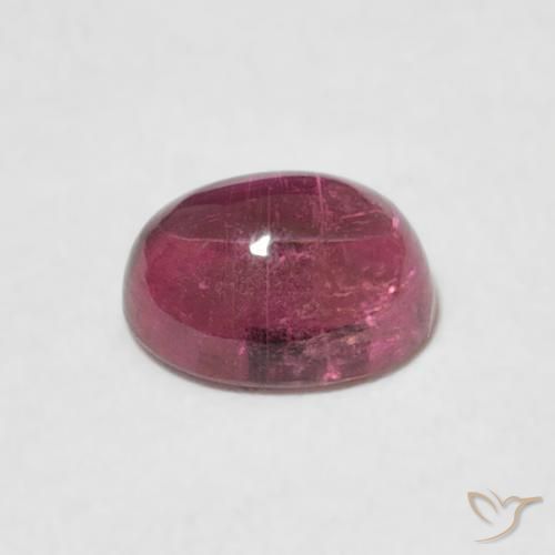 Tourmaline Violet rougeâtre naturelle ovale, 0.79 ct, Transparent