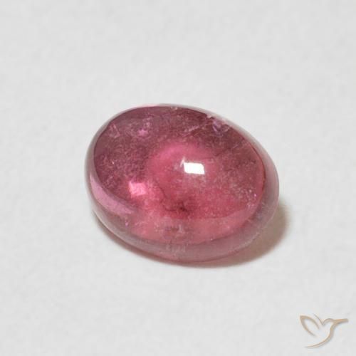 Tourmaline Violet rougeâtre naturelle ovale, 0.89 ct, Transparent