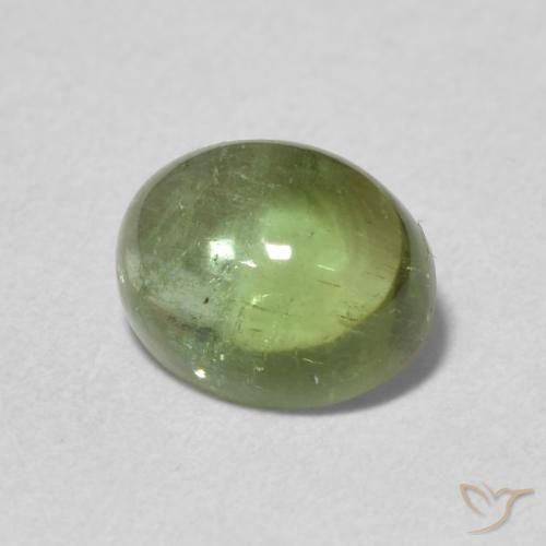 Tourmaline Vert terre naturelle ovale, 1.41 ct, Transparent