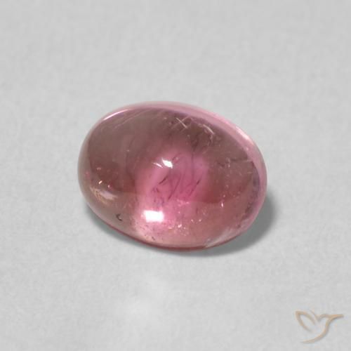 Tourmaline Rose intense naturelle ovale, 0.69 ct, Transparent