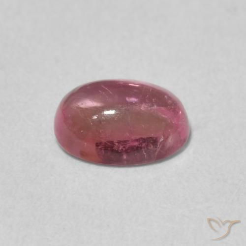 Tourmaline Rose intense naturelle ovale, 0.69 ct, Transparent