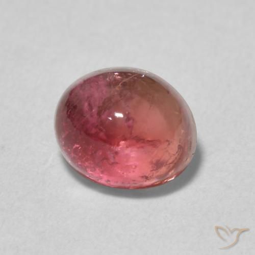 Tourmaline Bois de rose naturelle ovale, 1.24 ct, Transparent