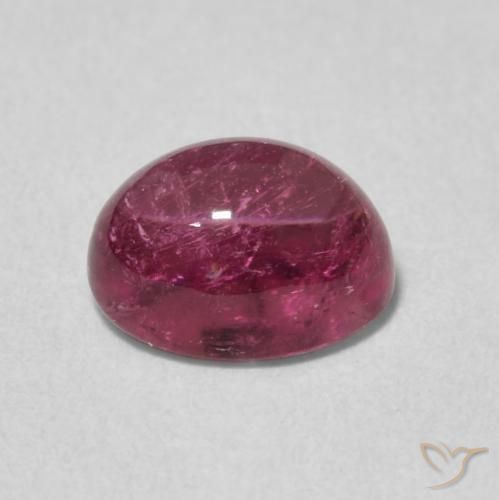 Tourmaline Light Merlot Red naturelle ovale, 1.39 ct, Transparent