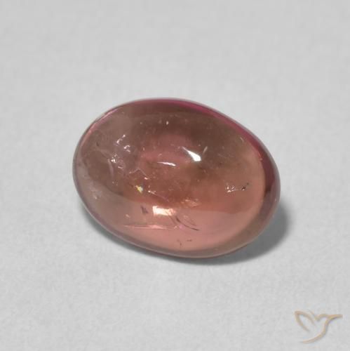Tourmaline Rouge-orange naturelle ovale, 1.27 ct, Transparent