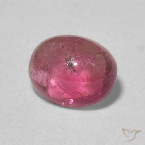 Tourmaline Rouge foncé naturelle ovale, 1.41 ct, Transparent