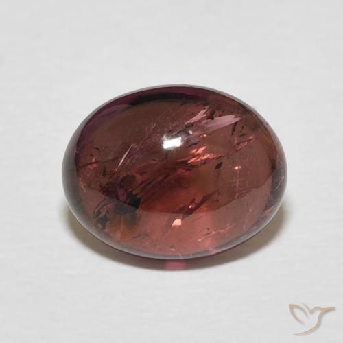 2.95ct Naturel Medium Dark-Red Tourmaline, ovale, Transparent