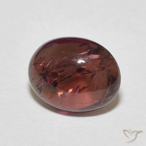 Tourmaline Medium Dark-Red naturelle ovale, 2.95 ct, Transparent