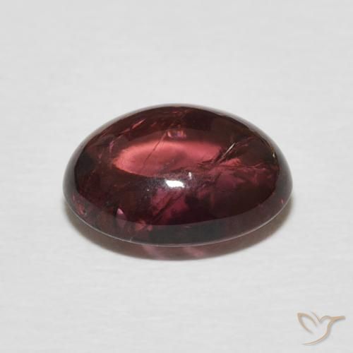 Tourmaline Medium Dark-Red naturelle ovale, 2.95 ct, Transparent
