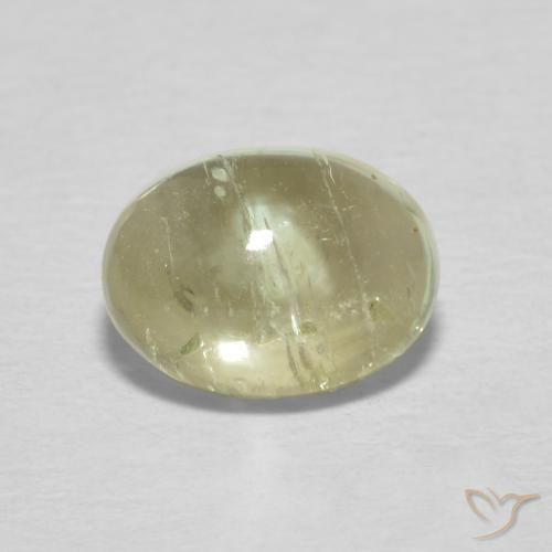 1.37ct Naturel Vert jaunâtre Tourmaline, ovale, Transparent