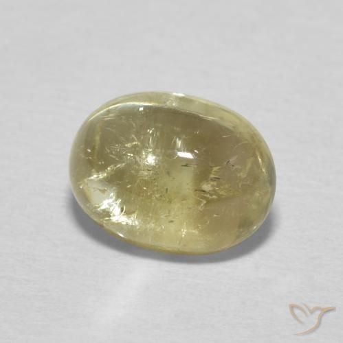 Tourmaline Jaune pâle naturelle ovale, 1.57 ct, Transparent