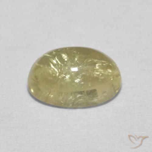 Tourmaline Jaune pâle naturelle ovale, 1.57 ct, Transparent