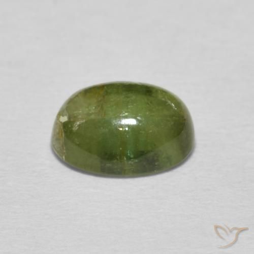 Tourmaline Vert terre naturelle ovale, 1.24 ct, Transparent