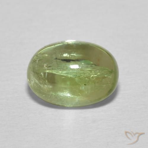 1.55ct Naturel Vert jaunâtre Tourmaline, ovale, Transparent