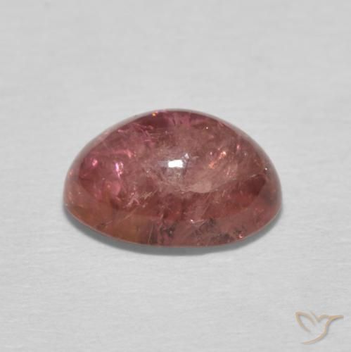Tourmaline Rouge cerise violacé naturelle ovale, 1.64 ct, Transparent