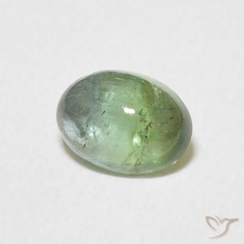 Tourmaline Medium Light Green naturelle ovale, 0.69 ct, Transparent