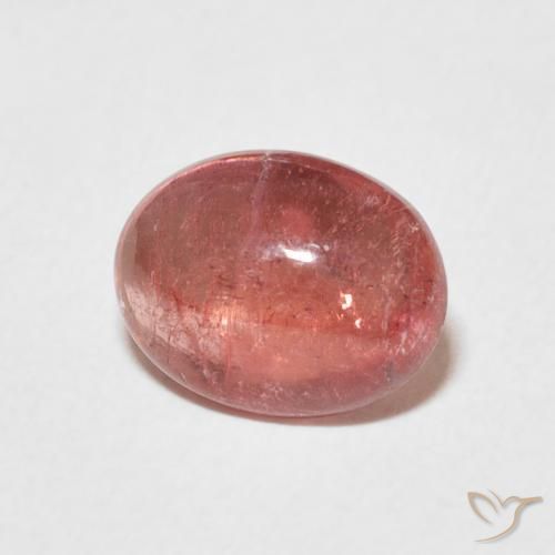 Tourmaline Rose framboise naturelle ovale, 2.39 ct, Transparent