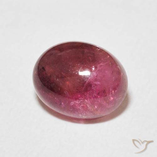 Tourmaline Rouge foncé naturelle ovale, 2.42 ct, Transparent