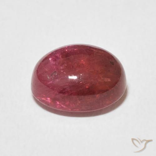 Tourmaline Rouge foncé naturelle ovale, 2.42 ct, Transparent