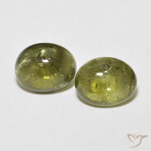 6.25ctw Naturel Vert moyen Tourmaline, ovale, Transparent