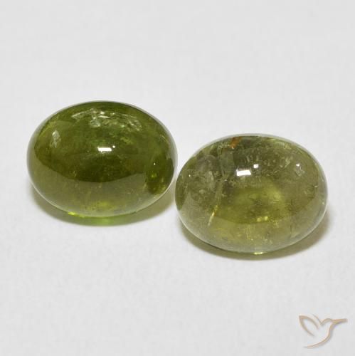 4.51ctw Naturel Vert moyen Tourmaline, ovale, Transparent