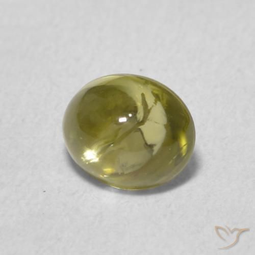 Tourmaline Vert chaud et terreux naturelle ovale, 0.75 ct, Transparent