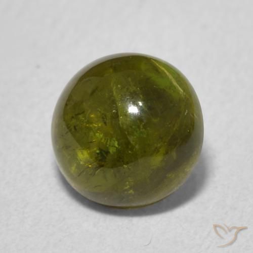 Tourmaline Vert jaunâtre naturelle Tour, 1.54 ct, Transparent