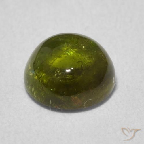Tourmaline Vert jaunâtre naturelle Tour, 1.54 ct, Transparent