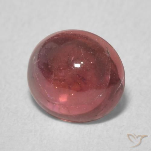 Tourmaline Rouge foncé naturelle ovale, 0.86 ct, Transparent