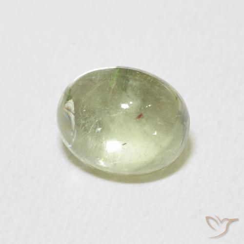 Tourmaline Vert grisâtre naturelle ovale, 1.64 ct, Transparent