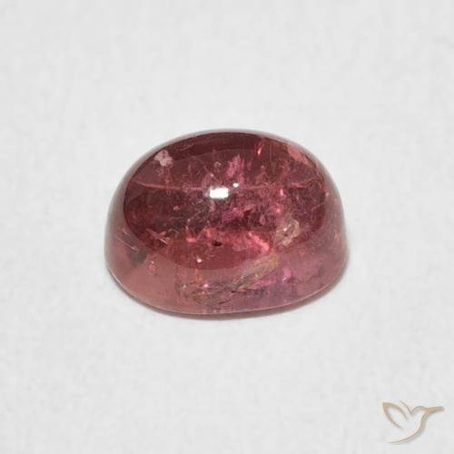 Tourmaline Rose foncé naturelle ovale, 1.61 ct, Transparent