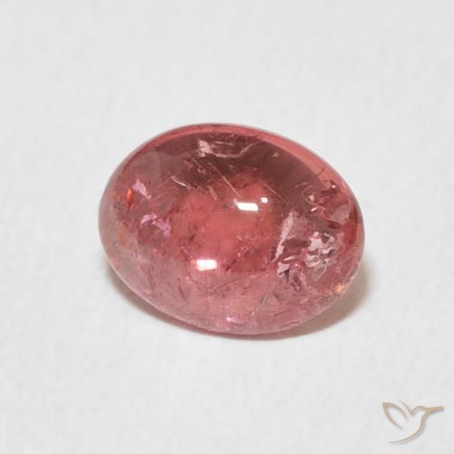 Tourmaline Rose foncé naturelle ovale, 1.26 ct, Transparent