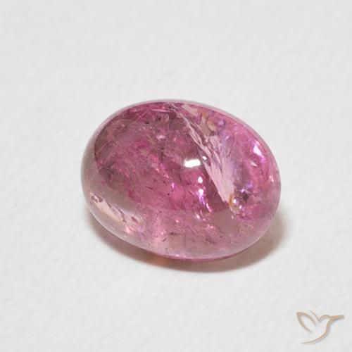 Tourmaline Rose vif naturelle ovale, 1.52 ct, Transparent
