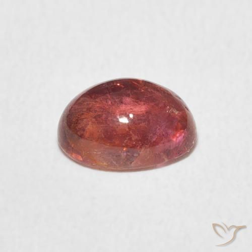 Tourmaline Intense Reddish Pink naturelle ovale, 1.25 ct, Transparent