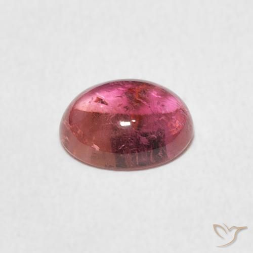 Tourmaline Light Merlot Red naturelle ovale, 1.13 ct, Transparent