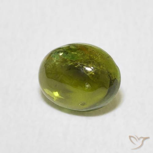 Tourmaline Vert moyen naturelle ovale, 0.73 ct, Transparent