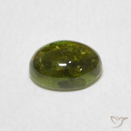 Tourmaline Vert moyen naturelle ovale, 0.73 ct, Transparent