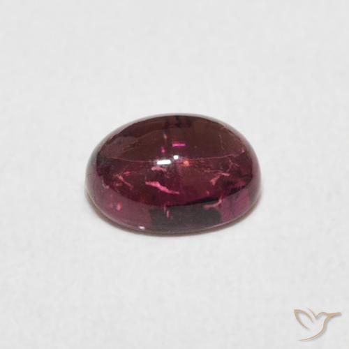 Tourmaline Punch aux fruits rouge naturelle ovale, 0.85 ct, Transparent