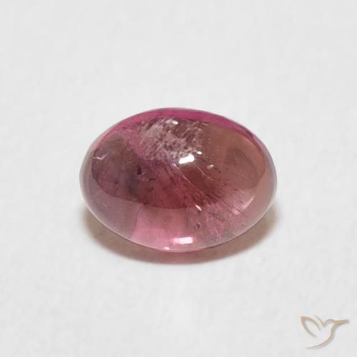 Tourmaline rose en vrac de 0,71 ct, cabochon ovale de 6,3 x 4,7 mm du Mozambique, Photo A
