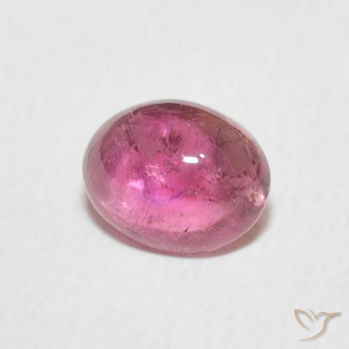 Tourmaline Rose vif naturelle ovale, 0.81 ct, Transparent