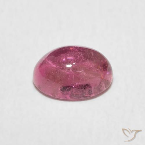 Tourmaline Rose vif naturelle ovale, 0.81 ct, Transparent